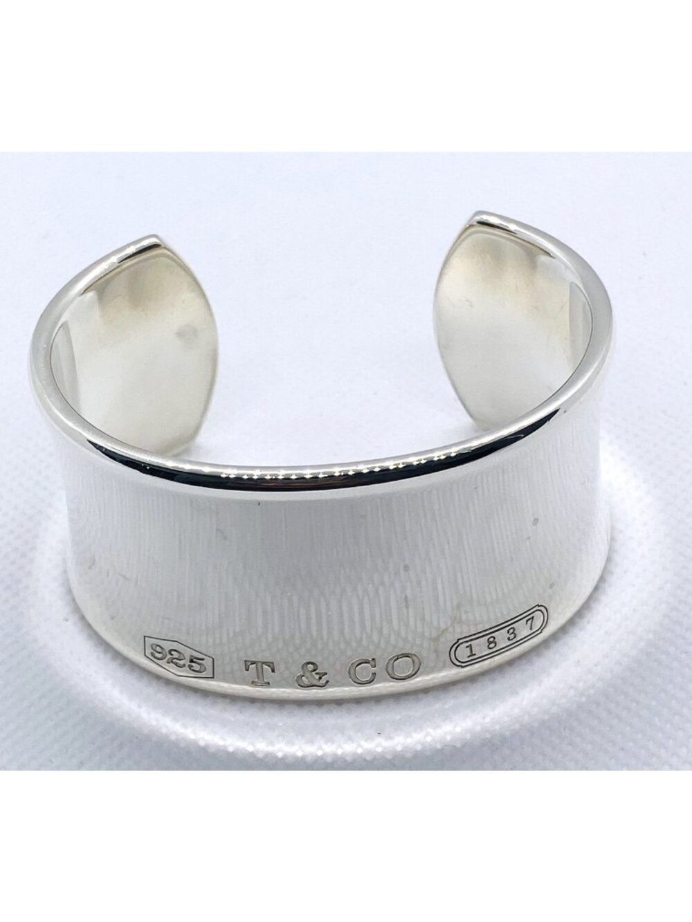 Tiffany & Co Sterling Silver 925 1837 Wide Bangle Cuff 6.25"